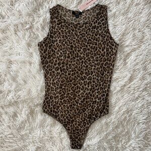 Aqua Leopard Print Bodysuit